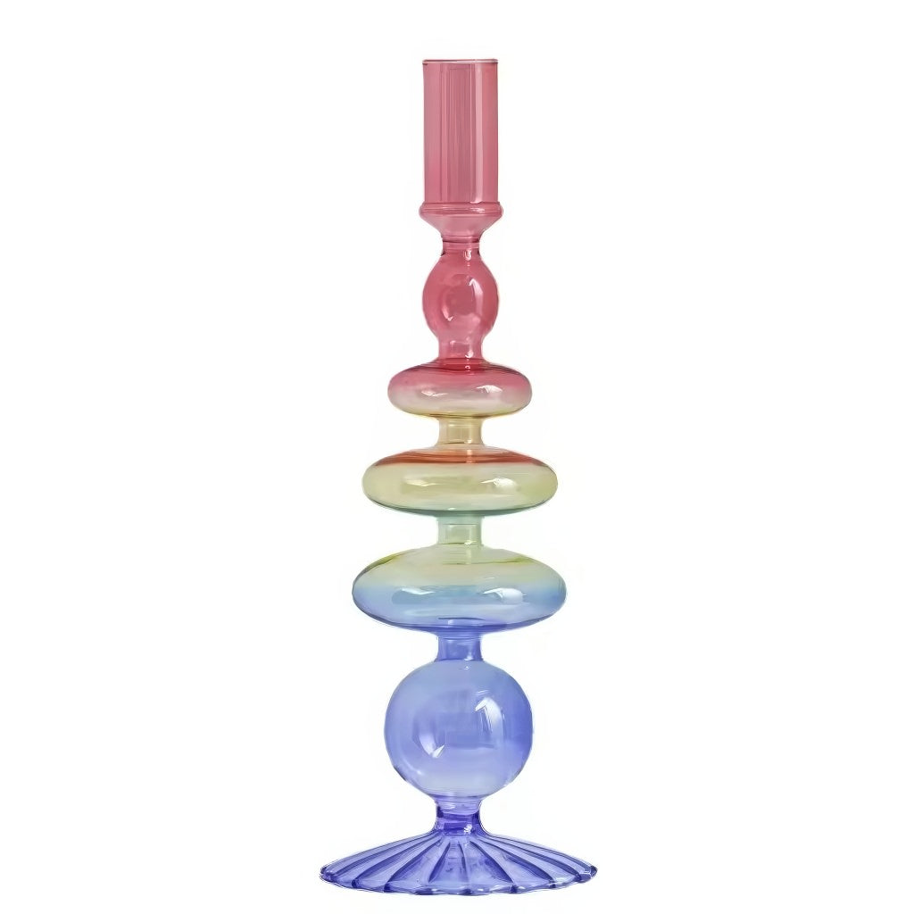 Multicolor Irregular Glass Candleholder — Decorative Vase for Considered Styling — Lifestyle 6
