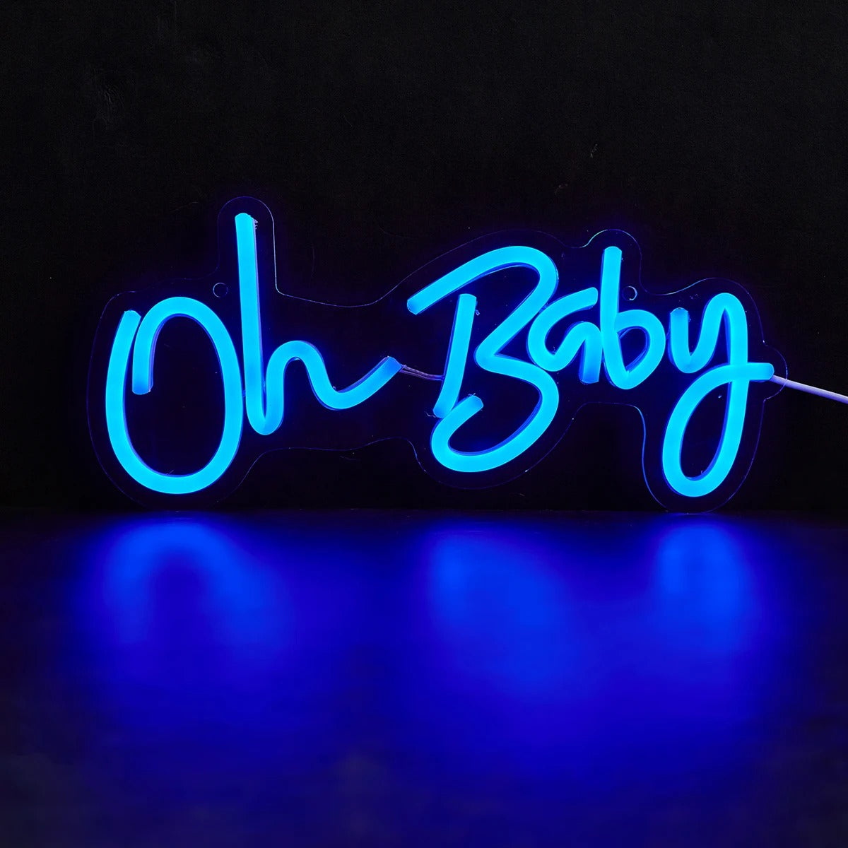 Oh Baby LED Neon Sign — Warm LED Mood Lighting for Bedside — Lifestyle 8