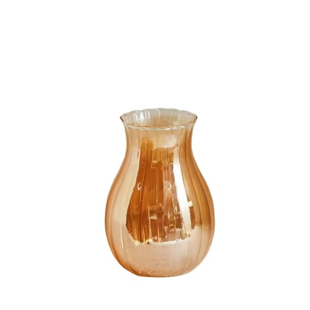 Vintage Orange Glossy Glass Vase — Decorative Vase for Considered Styling — Lifestyle 6