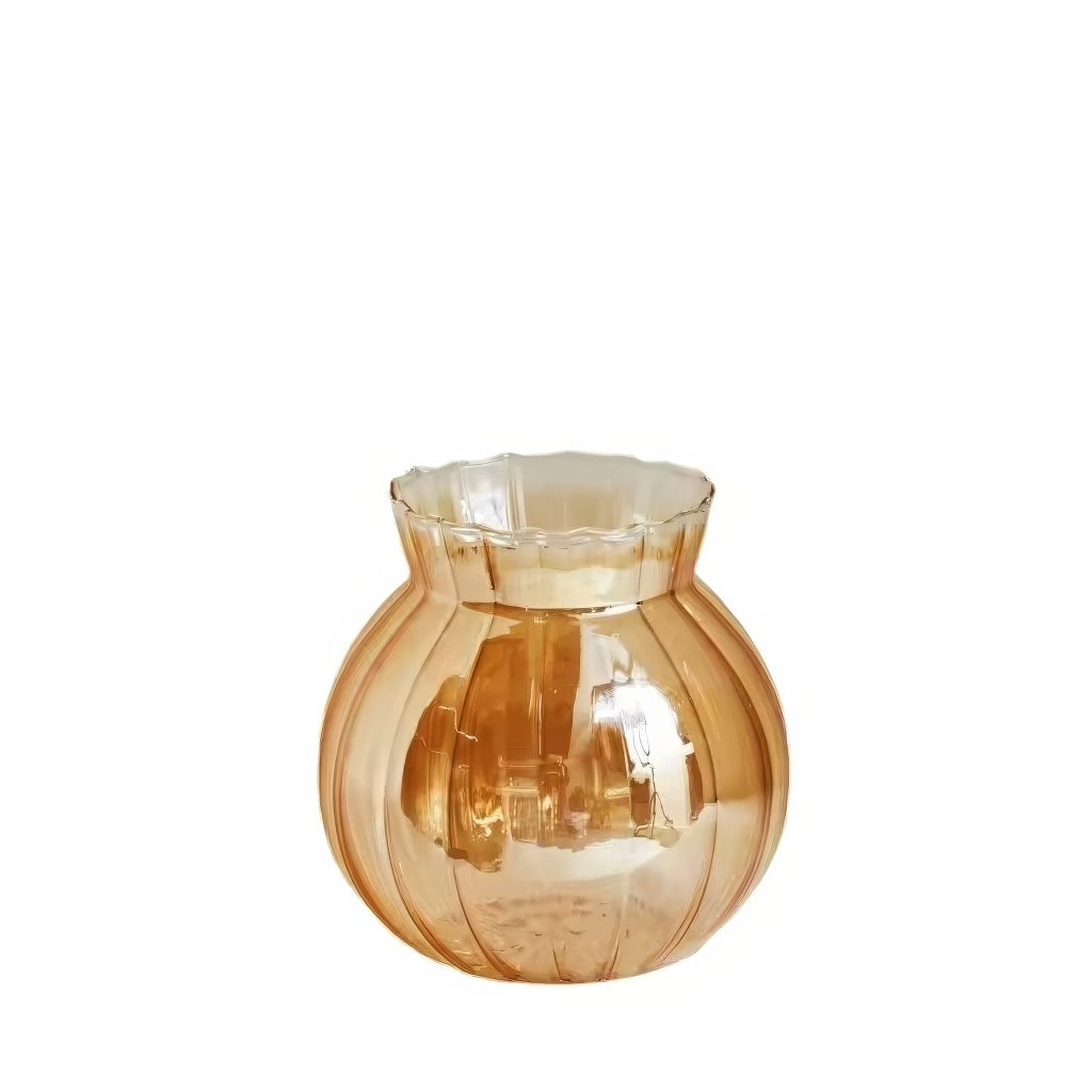 Vintage Orange Glossy Glass Vase — Decorative Vase for Considered Styling — Lifestyle 5