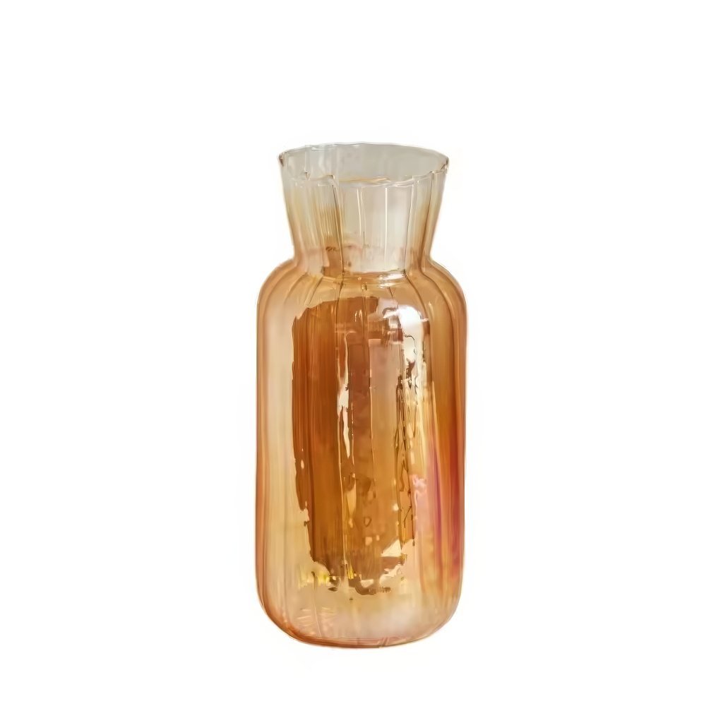 Vintage Orange Glossy Glass Vase — Decorative Vase for Considered Styling — Lifestyle 7