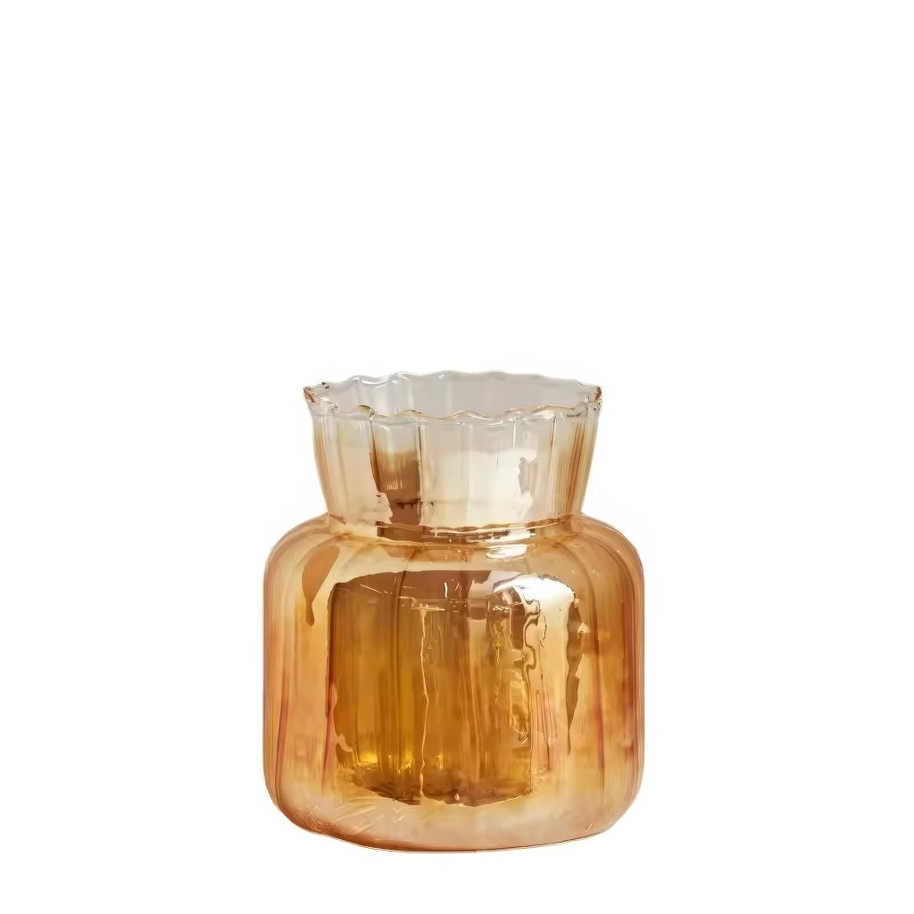 Vintage Orange Glossy Glass Vase — Decorative Vase for Considered Styling — Lifestyle 4