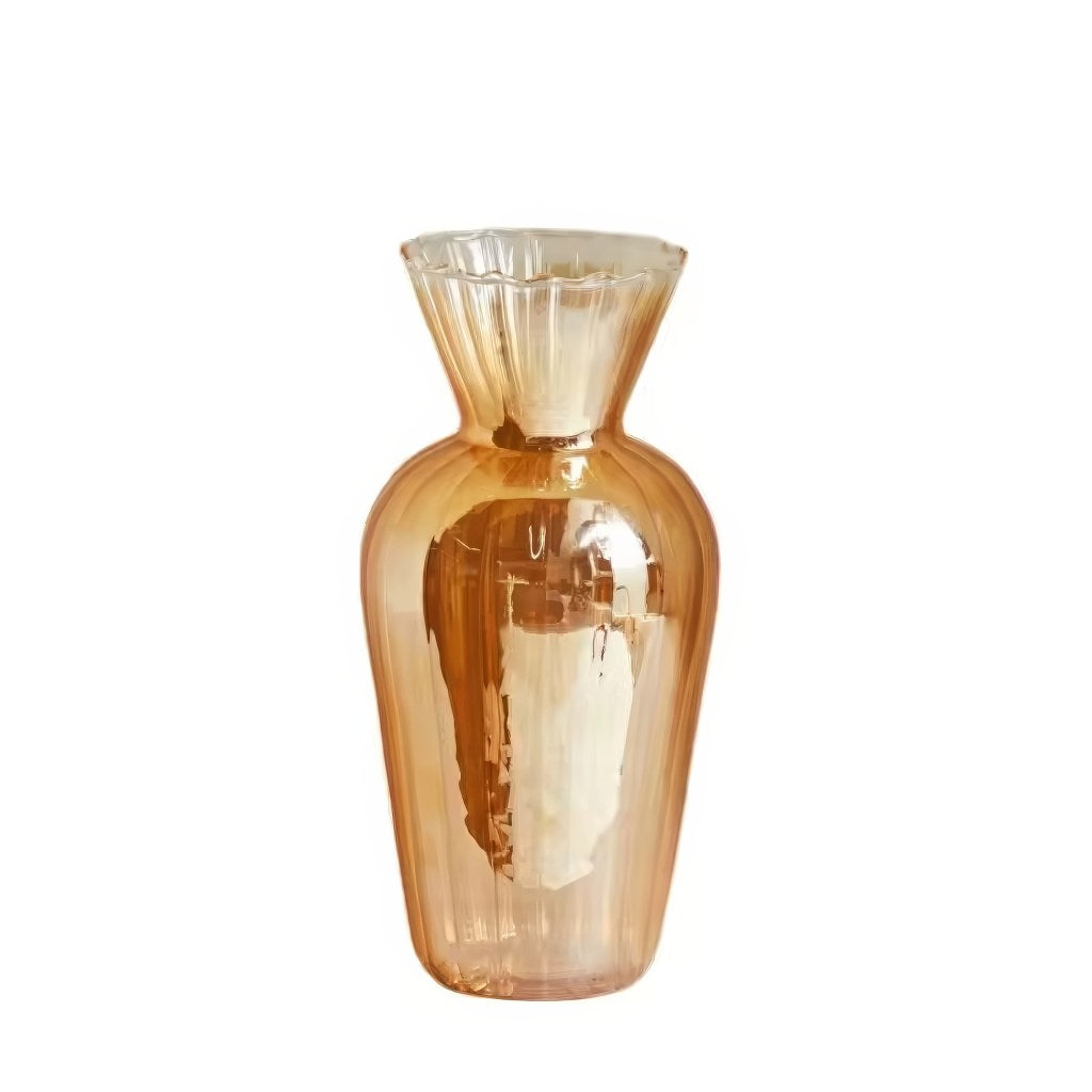 Vintage Orange Glossy Glass Vase — Decorative Vase for Considered Styling — Lifestyle 8