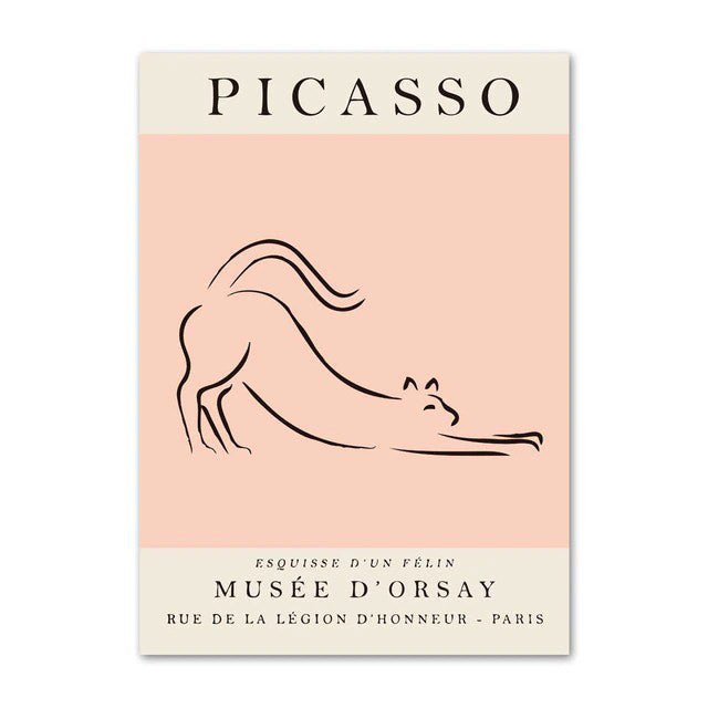Colored Picasso Outlines Canvas Posters — Considered Home Styling