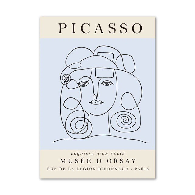 Colored Picasso Outlines Canvas Posters — Considered Home Styling