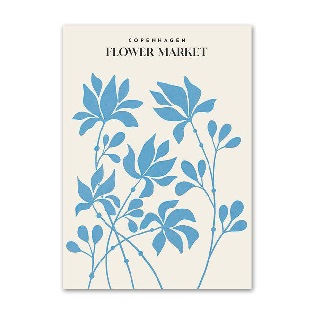 Pale Blue Flower Market Canvas Posters — Considered Home Styling — Lifestyle 2