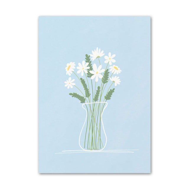 Pale Blue Flower Market Canvas Posters — Considered Home Styling — Lifestyle 6