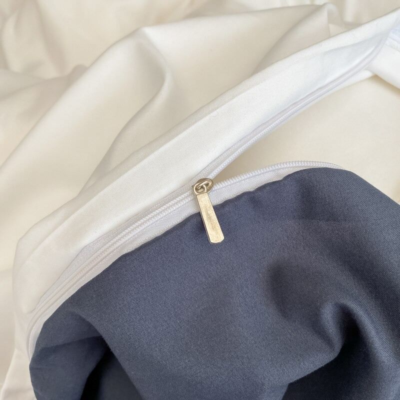 Dusty Shades Plain Bedding Set — Soft-Touch Cotton Duvet & Pillowcases — Lifestyle 8