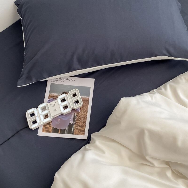 Dusty Shades Plain Bedding Set — Soft-Touch Cotton Duvet & Pillowcases — Lifestyle 2