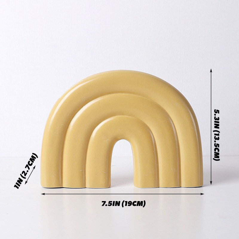 Pastel U Shape Ceramic Vase — Decorative Vase for Considered Styling — Lifestyle 3