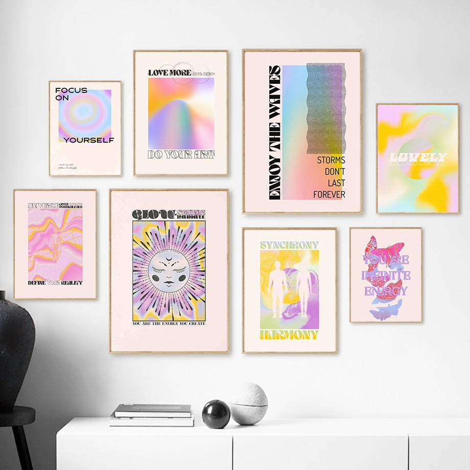 Pale Gradients and Quotes Canvas Posters — Considered Home Styling