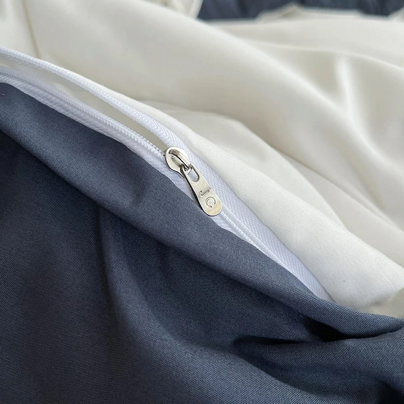 Reversible Pastel Duvet Cover Set — Two Looks for One Bed — Lifestyle 3