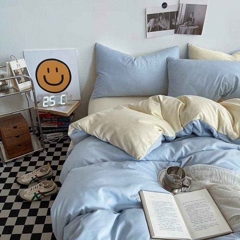 Reversible Pastel Duvet Cover Set — Two Looks for One Bed — Lifestyle 8