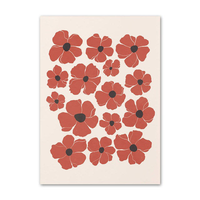 Pastel Brown Flowers Canvas Posters — Considered Home Styling — Lifestyle 5