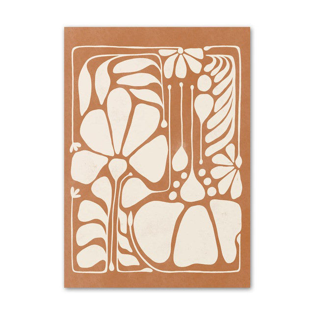 Pastel Brown Flowers Canvas Posters — Considered Home Styling — Lifestyle 6