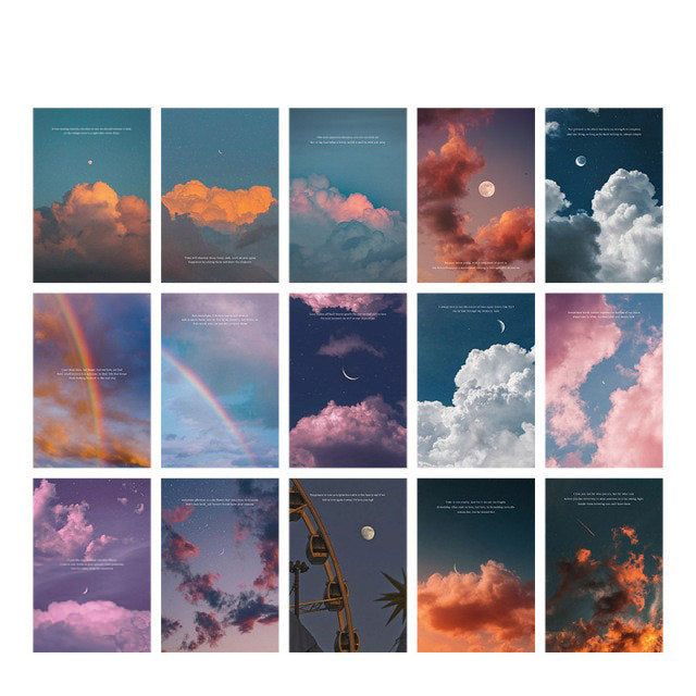 Twilight Pastel Clouds Wall Collage Prints — Considered Home Styling — Lifestyle 3