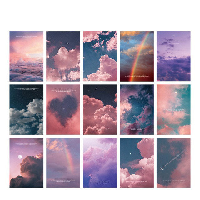 Twilight Pastel Clouds Wall Collage Prints — Considered Home Styling — Lifestyle 4