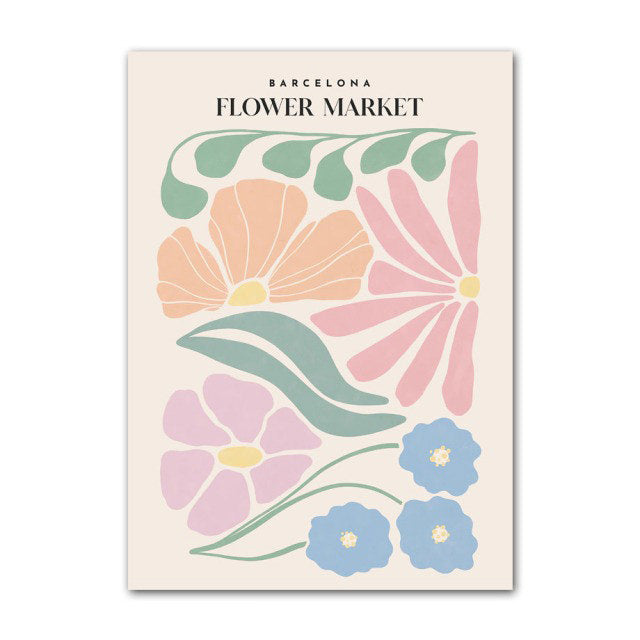 Pastel Flower Market Canvas Posters — Considered Home Styling — Lifestyle 3