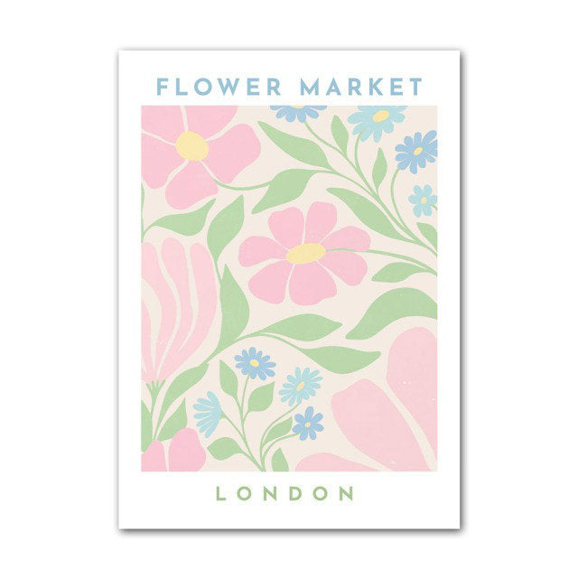 Pastel Flower Market Canvas Posters — Considered Home Styling — Lifestyle 8