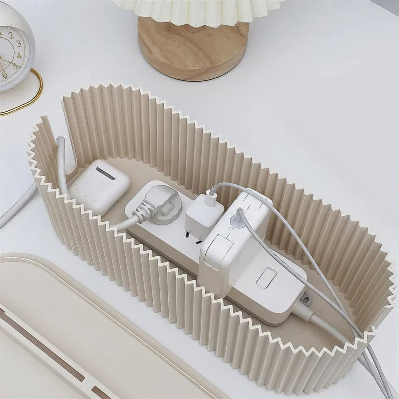 Pleated Extension Board Wire Organizer — Considered Home Styling