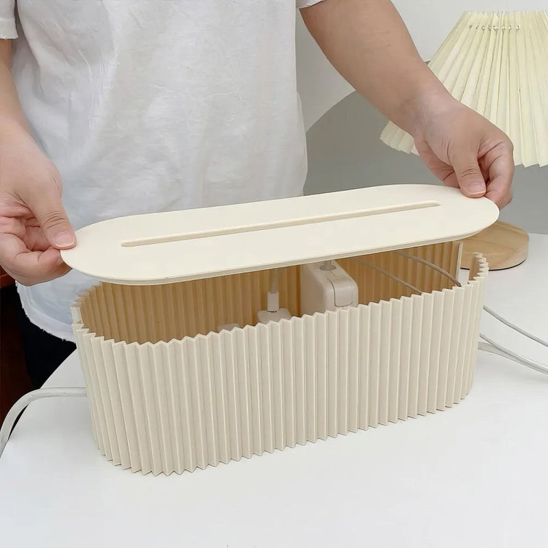 Pleated Extension Board Wire Organizer — Considered Home Styling
