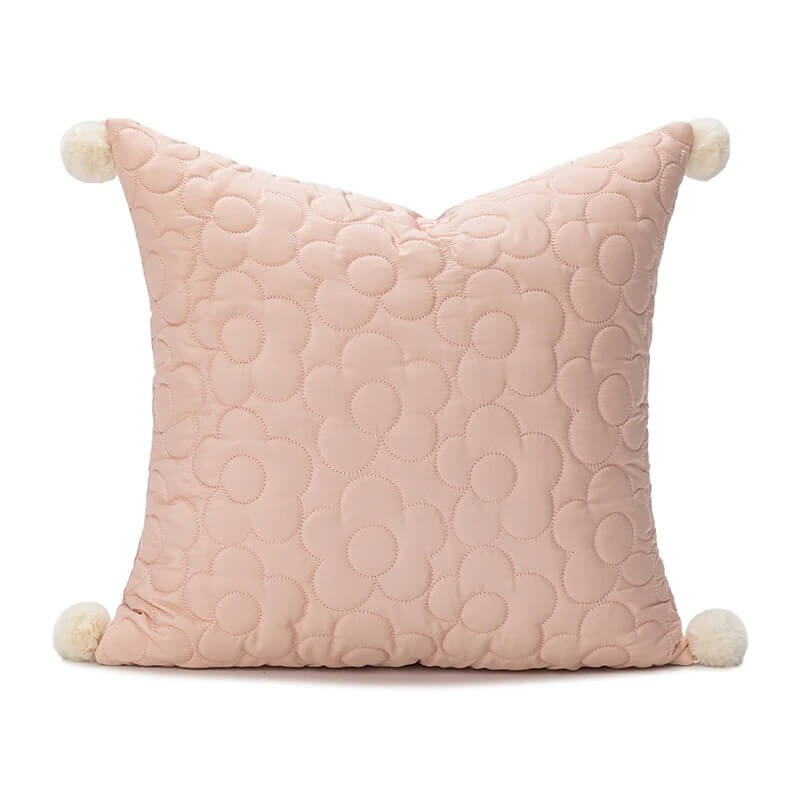 Tufted Pastel Tulip Cushion Cover — Soft Textured Pillow for Bedroom Layering — Lifestyle 4