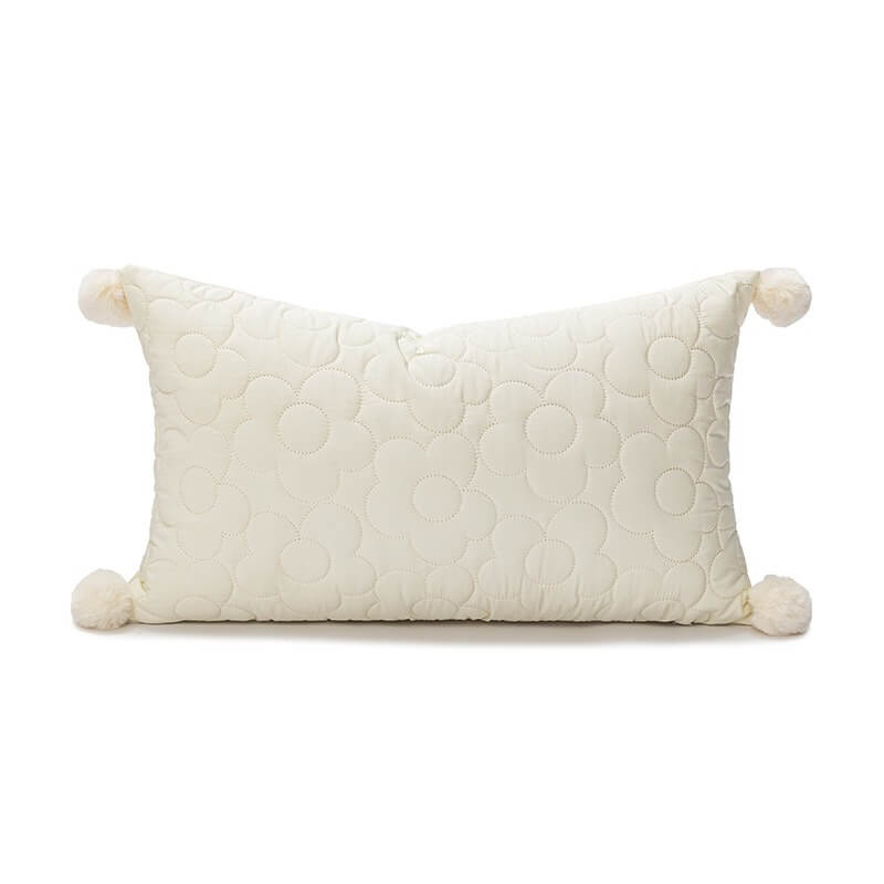 Tufted Pastel Tulip Cushion Cover — Soft Textured Pillow for Bedroom Layering — Lifestyle 7