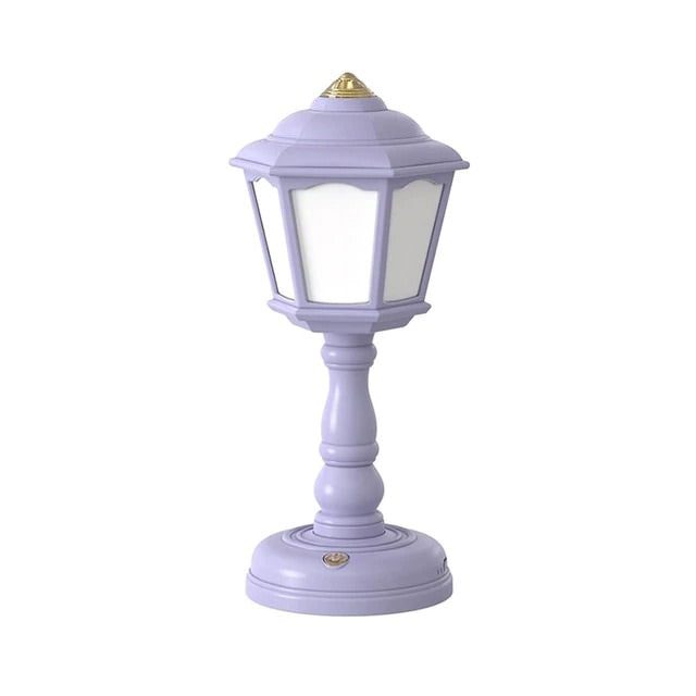 Pastel Mini Retro Street Lamp — Warm LED Mood Lighting for Bedside — Lifestyle 6