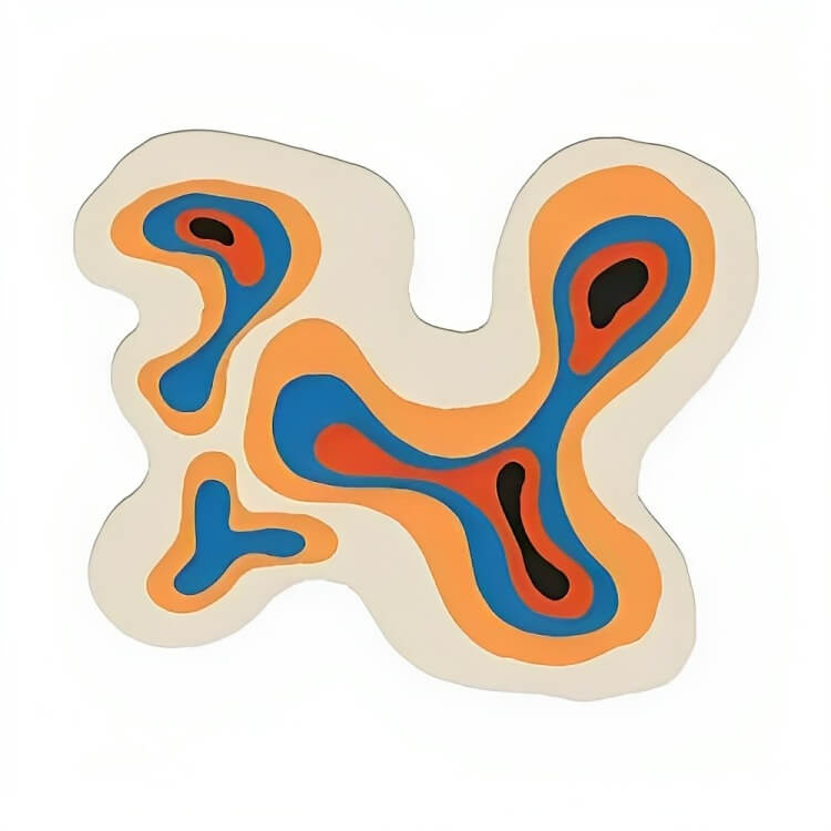 Abstract Pastel Blob Accent Rug — Soft Accent Rug for Bedroom Layering — Lifestyle 7