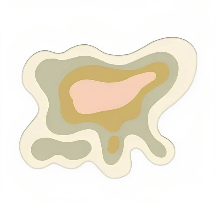 Abstract Pastel Blob Accent Rug — Soft Accent Rug for Bedroom Layering — Lifestyle 4