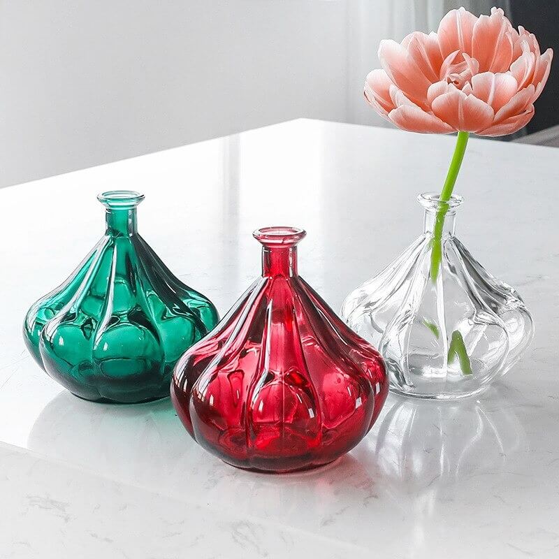 Patty Pan Shaped Glass Vase — Decorative Vase for Considered Styling — Front view