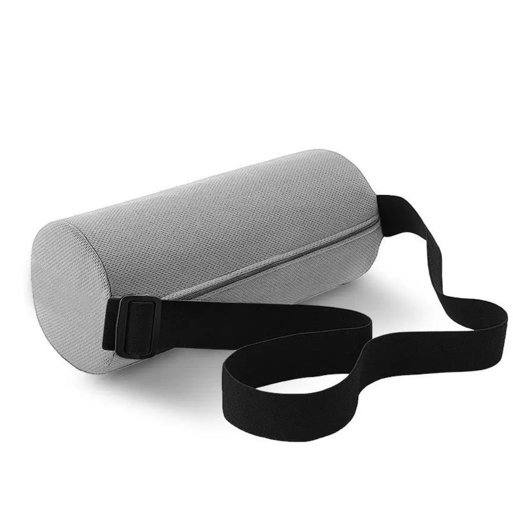 Adjustable Strap Memory Foam Back Cushion for Comfort in Blue, Black, and Grey Variants — Lifestyle 9