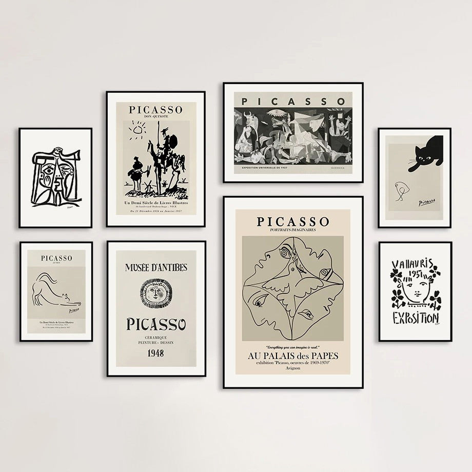 Picasso Outline Sketches Canvas Posters — Considered Home Styling