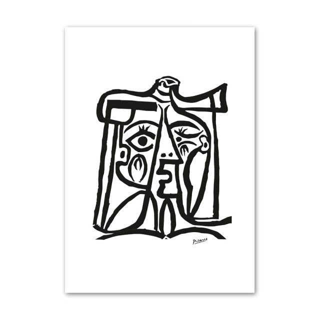 Picasso Outline Sketches Canvas Posters — Considered Home Styling