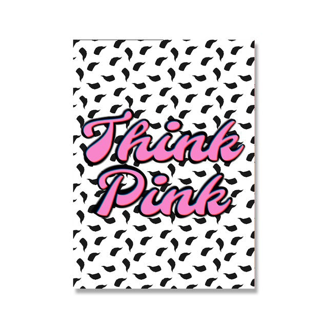 Think Pink Canvas Posters — Considered Home Styling