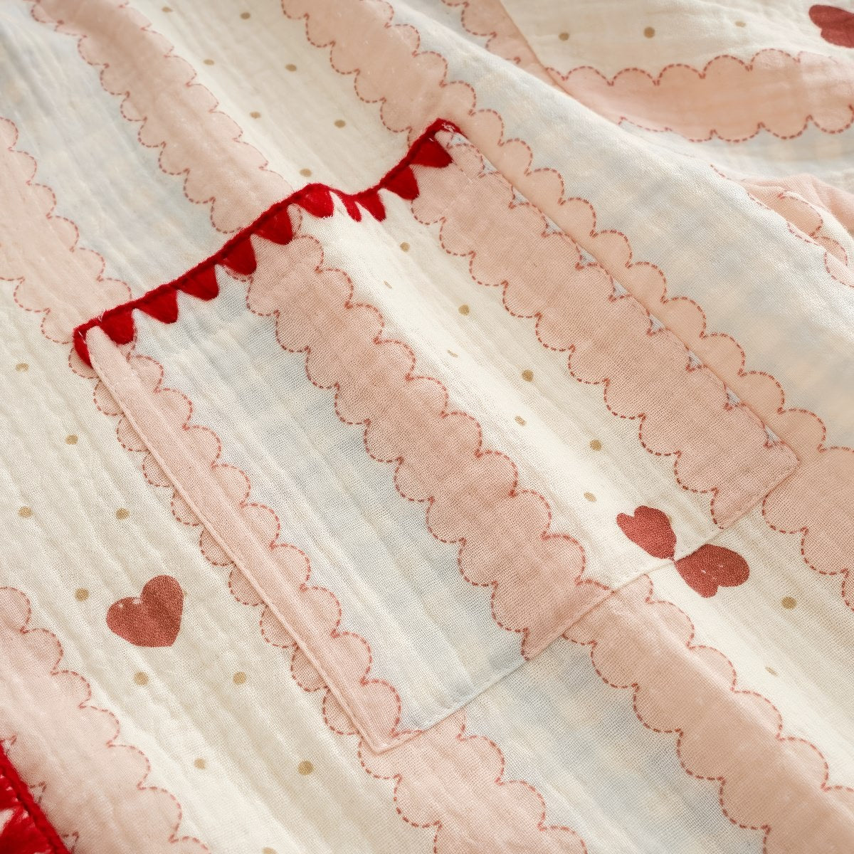Heart Print Pyjama Set — Stitched-Edge Cotton Blend for Cosy Evenings — Lifestyle 2