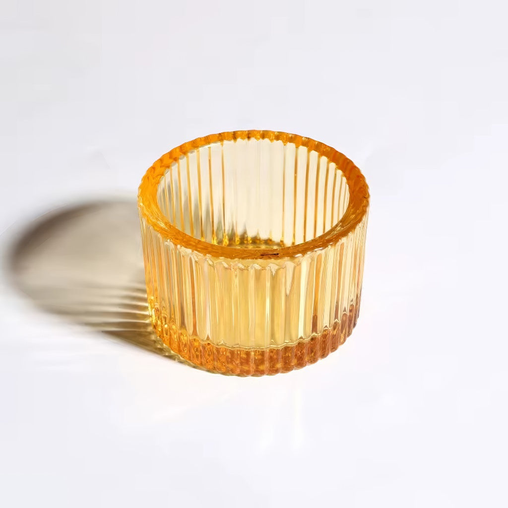 Ribbed Glass Tealight Candle Holder Set — Decorative Vase for Considered Styling — Lifestyle 5
