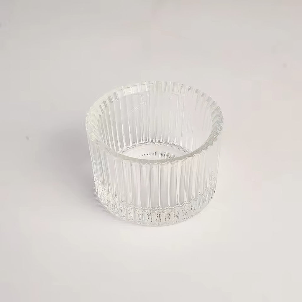 Ribbed Glass Tealight Candle Holder Set — Decorative Vase for Considered Styling — Lifestyle 6