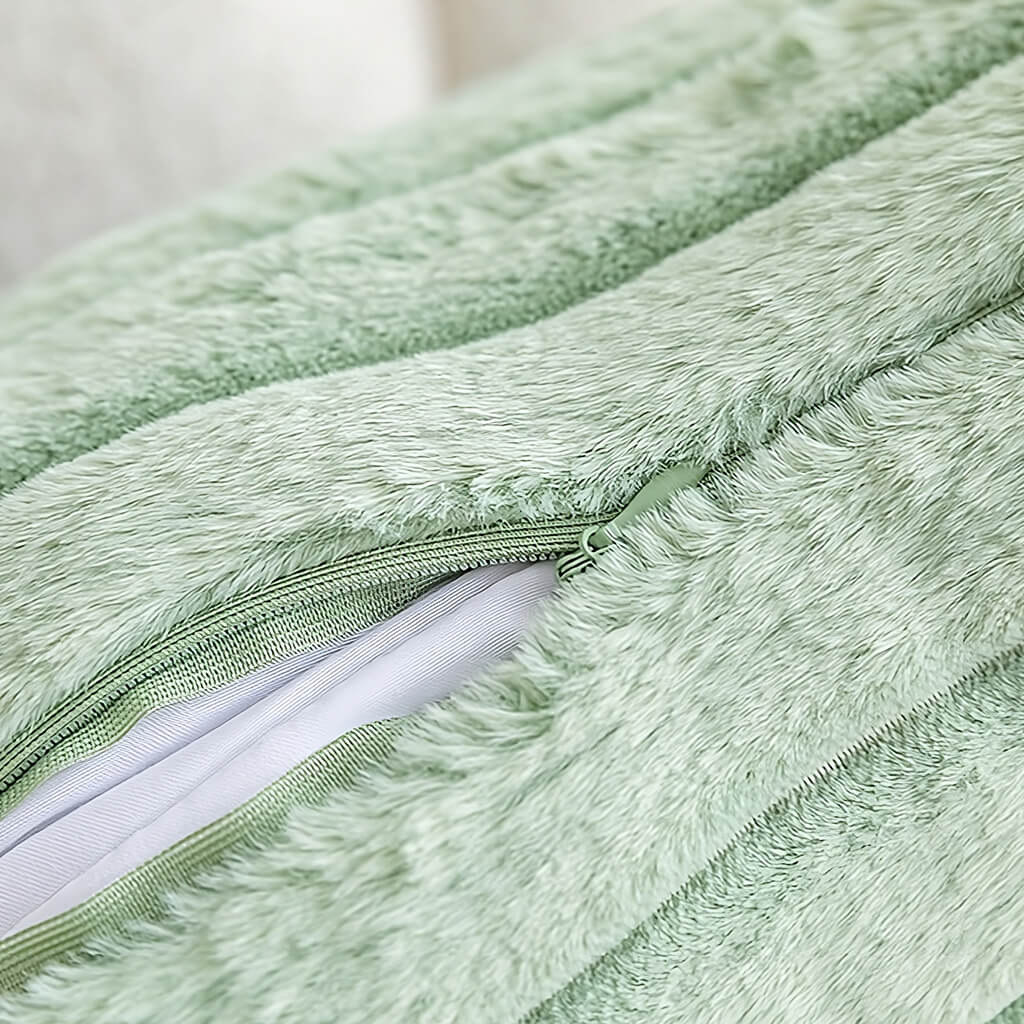 Ribbed Velvet Cushion Cover — Soft Plush Cover for Layered Bedding — Lifestyle 3