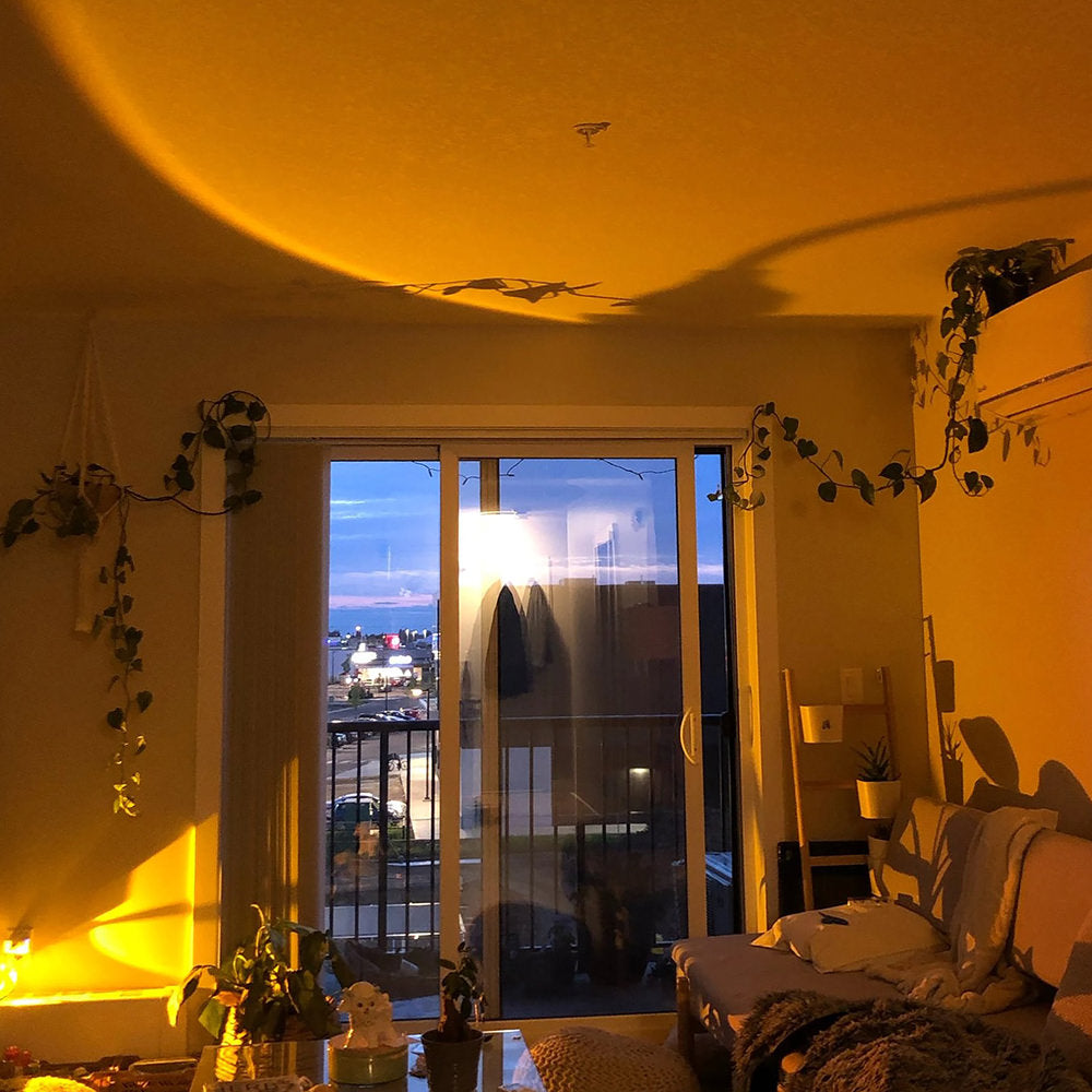 Sunset Projector Lamp — Golden Hour Mood Light for Bedroom & Photography — Lifestyle 3
