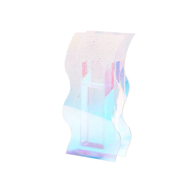 Wavy Acrylic Vase — Decorative Vase for Considered Styling — Detail