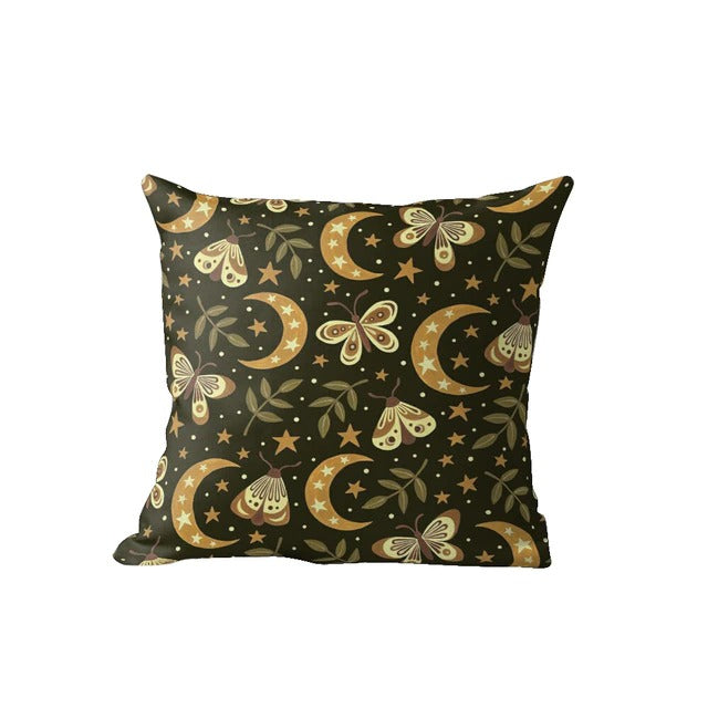 Magic Night Moth Pillow Covers — Soft Textured Pillow for Bedroom Layering — Lifestyle 4
