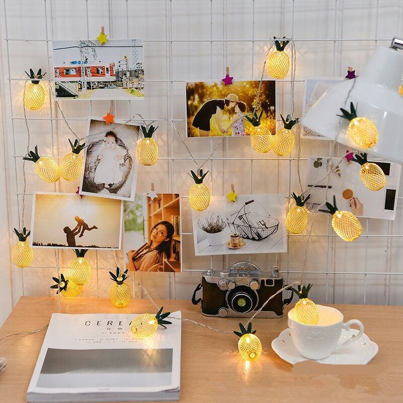 Sweet Pineapple String Light Set — Warm LED Mood Lighting for Bedside — Detail