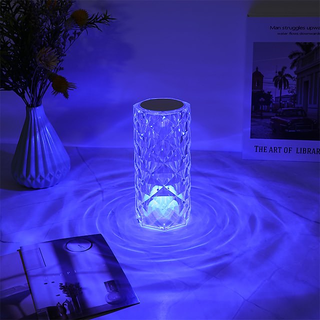 Diamond Crystal LED Lamp — Warm LED Mood Lighting for Bedside — Lifestyle 4
