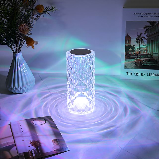 Diamond Crystal LED Lamp — Warm LED Mood Lighting for Bedside — Lifestyle 3