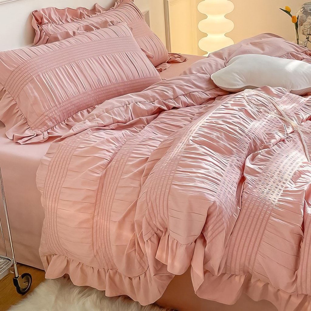 Ruffled Seersucker Bedding Set — Soft Edges for Layered Beds — Lifestyle 8