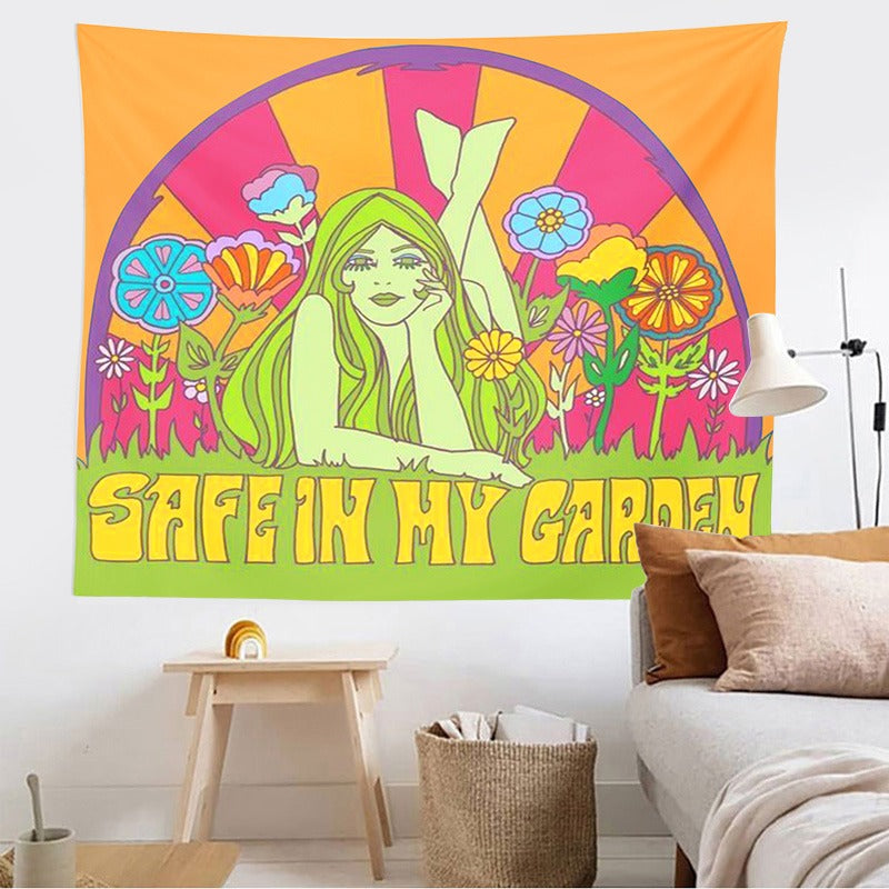 Safe In My Garden Tapestry — Considered Home Styling — Detail