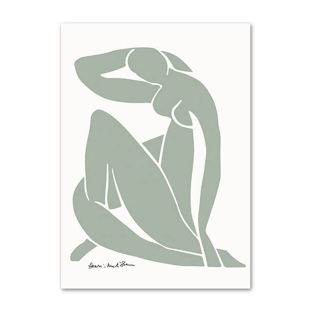 Sage Green Cut Outs Canvas Posters — Considered Home Styling — Lifestyle 8