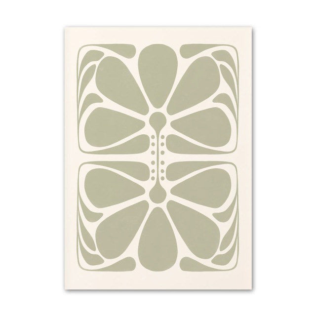 Sage Green Flowers Canvas Posters — Considered Home Styling