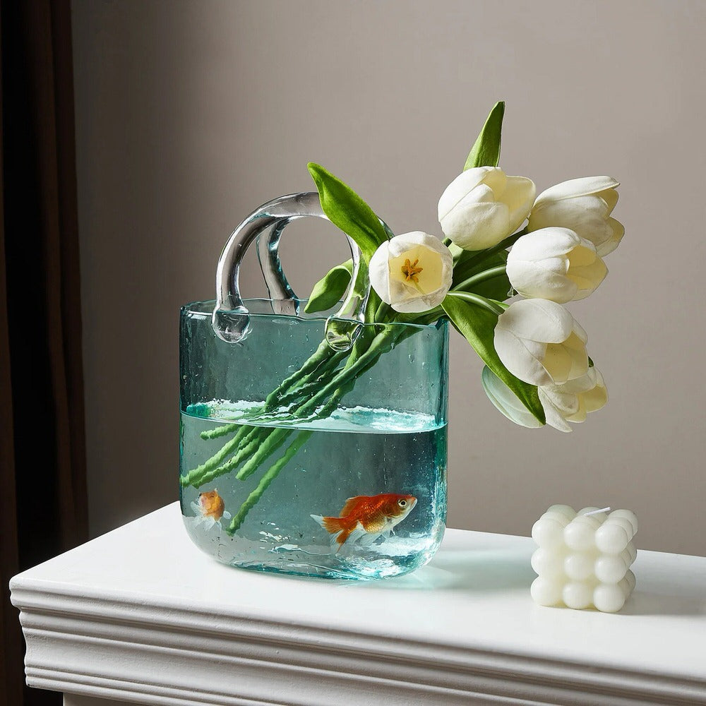 Shopping Bag Glass Vase — Decorative Vase for Considered Styling — Lifestyle 5